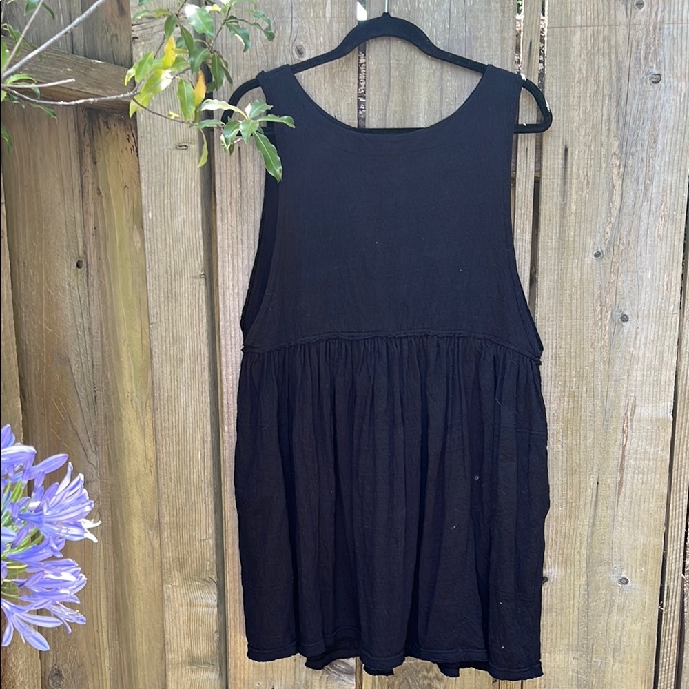Free People Beach Sleeveless Black Mini Dress